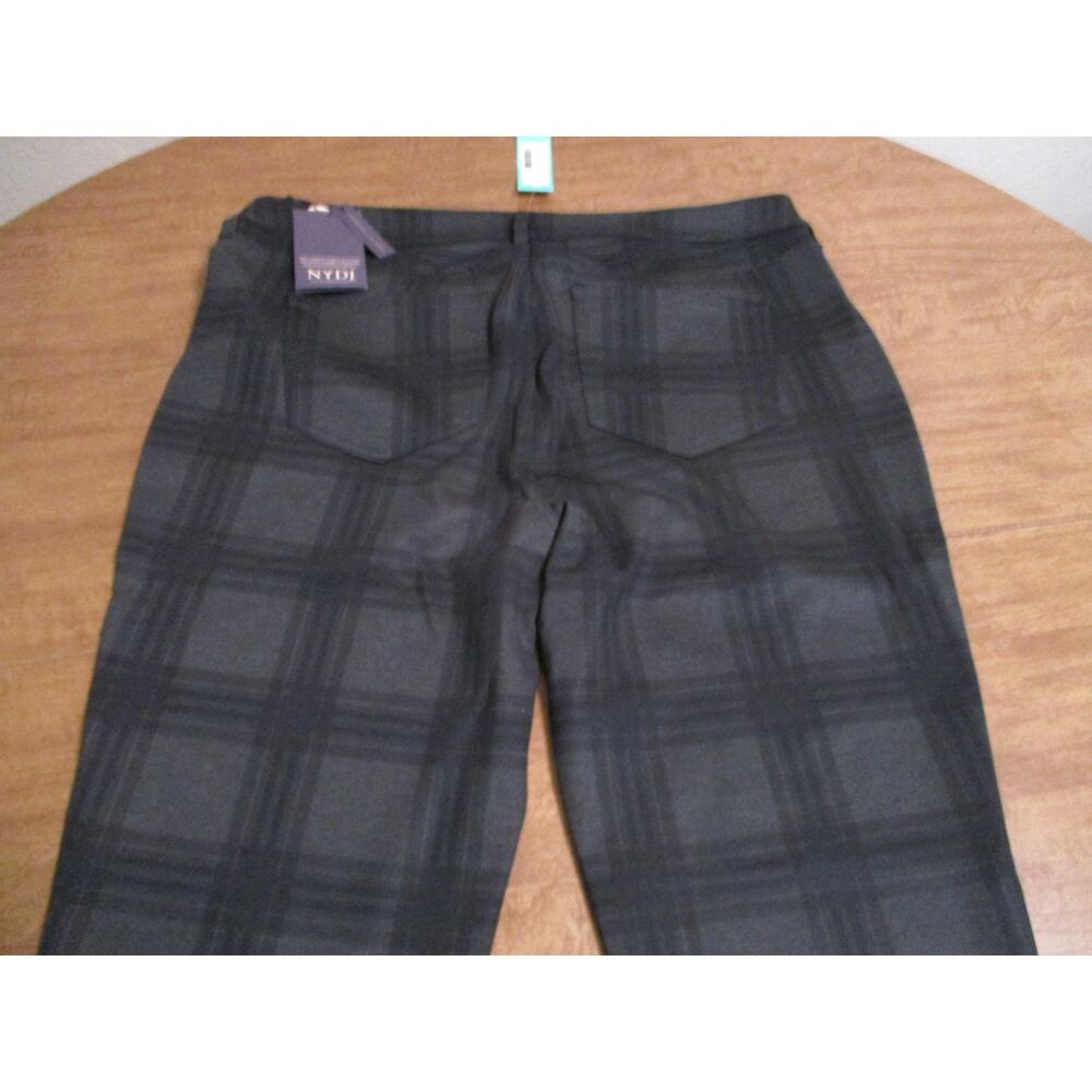 NYDJ MARILYN STRAIT LEG DARK GREY PLAID PANT 16W - Picture 4 of 5